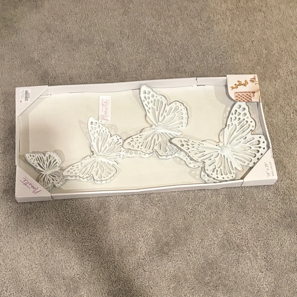 White Butterfly Wall Decor - Picture 1 of 1
